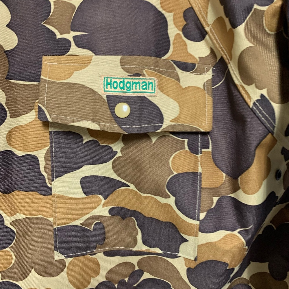 NWOT Deadstock Hodgman Camo Zip Raincoat Hooded Hunting Size S 50” - Picture 3 of 6